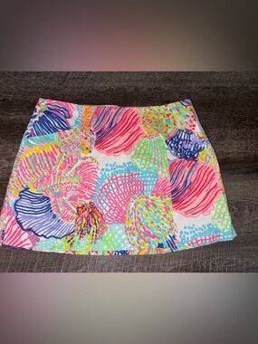 Lilly Pulitzer Multicolor Shell-Print Mini Skort